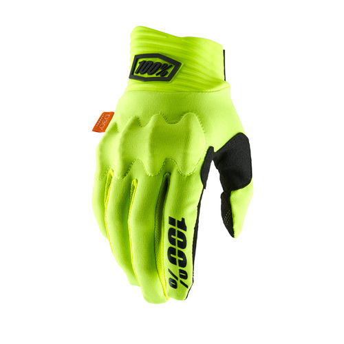 100% Cognito D30 Gloves Fluro Yellow/Black