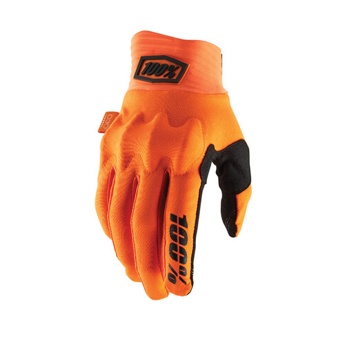 100% Cognito D30 Gloves Fluro Orange/Black