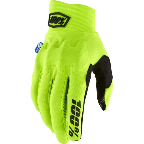 100% Cognito Smart Shock Gloves Fluro Yellow