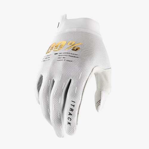 100% iTrack Gloves White