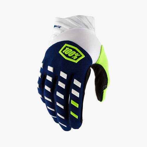 100% Airmatic Gloves Navy/White