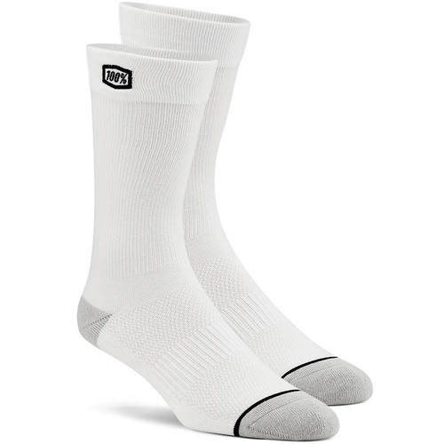 100% Solid Casual Socks White