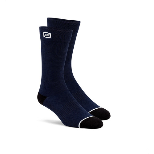 100% Solid Casual Socks Navy