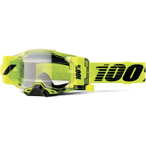 100% Armega Forecast Goggles Nuclear Citrus with Clear Lens