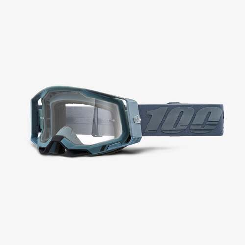 100% Racecraft2 Goggle Battleship with Clear Lens