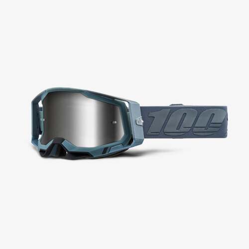 100% Racecraft2 Goggle Battleship with Mirror Silver Lens