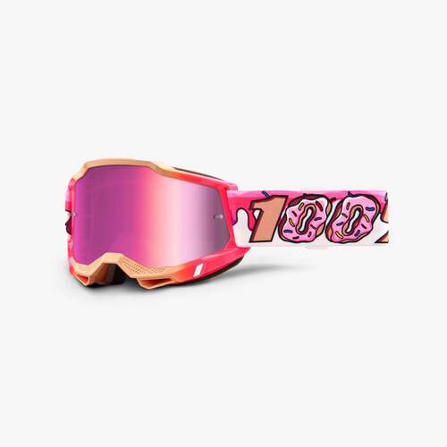 100% Accuri2 Goggles Donut with Mirror Pink Lens