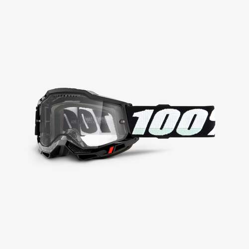 100% Accuri2 Enduro Goggles Black with Clear Lens