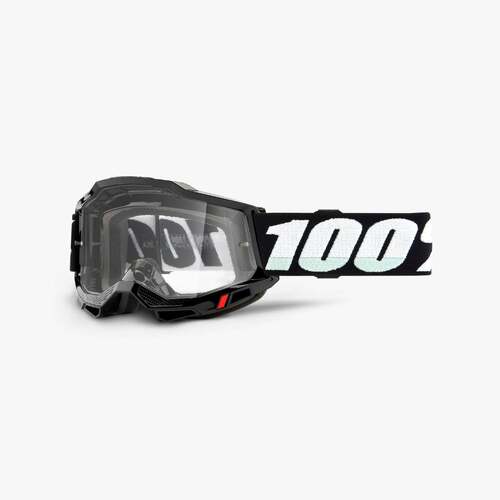 100% Accuri2 Youth Goggle Black with Clear Lens