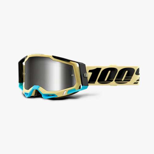 100% Racecraft2 Goggle Airblast with Silver Mirror Lens